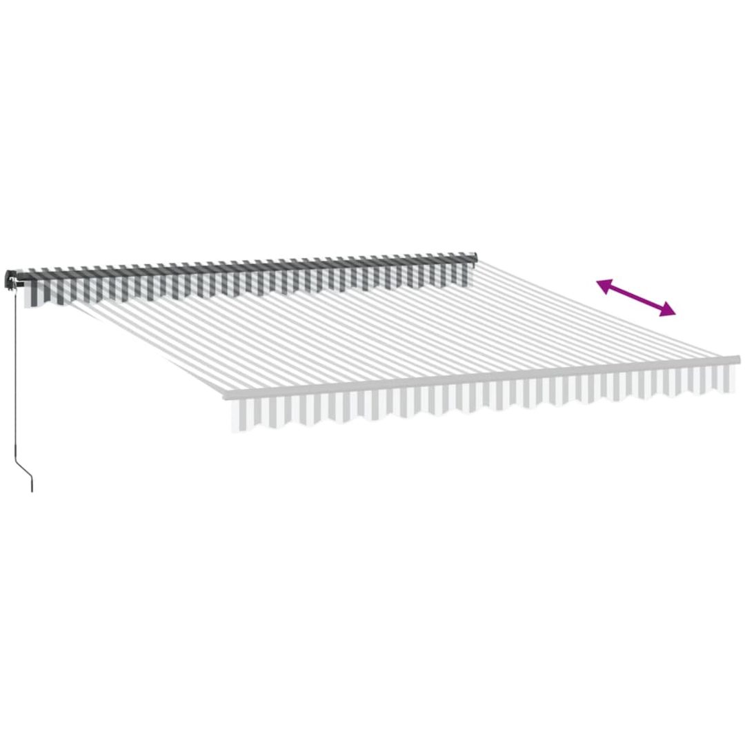 Markis manuellt infällbar antracit och vit vidaXL 400 x 350 cm – bild 5