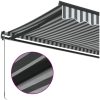 Markis manuellt infällbar antracit och vit vidaXL 400 x 350 cm – miniatyr 7