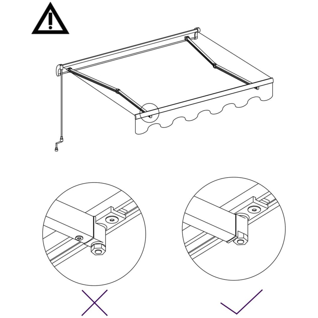 Markis manuellt infällbar antracit vidaXL 300 x 250 cm – bild 7