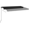 Markis manuellt infällbar antracit vidaXL 400 x 350 cm – miniatyr 3