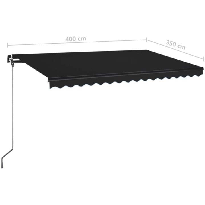 Markis manuellt infällbar antracit vidaXL 400 x 350 cm – bild 7