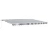Markis manuellt infällbar antracit&vit 450x300 cm vidaXL – miniatyr 2