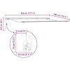 Markis manuellt infällbar antracit&vit 450x300 cm vidaXL – miniatyr 11