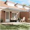 Markis manuellt infällbar antracit&vit 450x300 cm vidaXL – miniatyr 3
