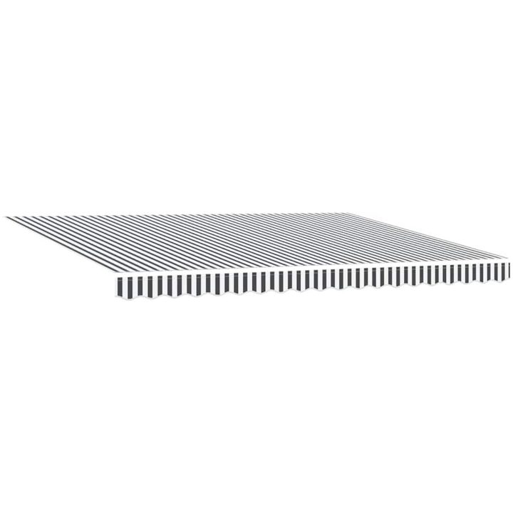 Markis manuellt infällbar antracit&vit 450x300 cm vidaXL – bild 4