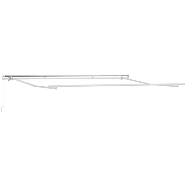 Markis manuellt infällbar antracit&vit 450x300 cm vidaXL – bild 5