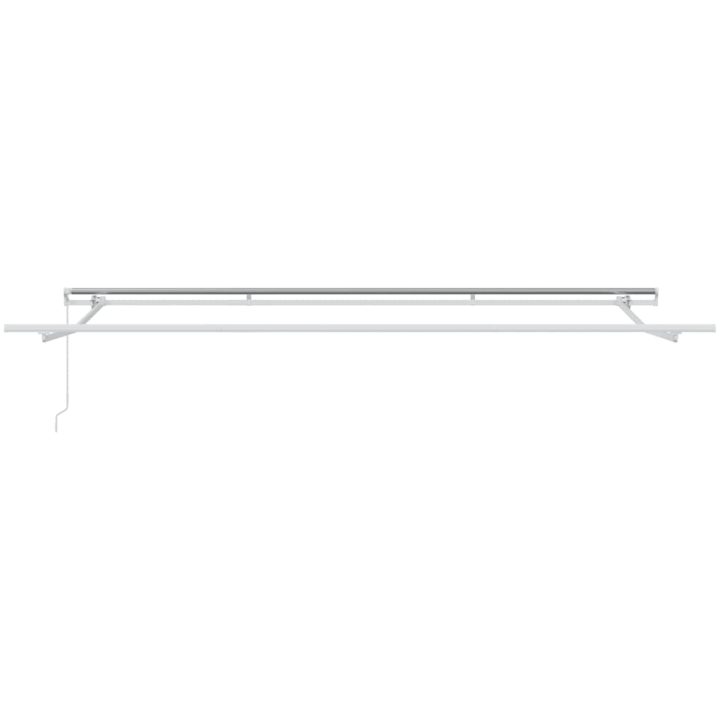 Markis manuellt infällbar antracit&vit 450x300 cm vidaXL – bild 7