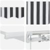 Markis manuellt infällbar antracit&vit 450x300 cm vidaXL – miniatyr 9
