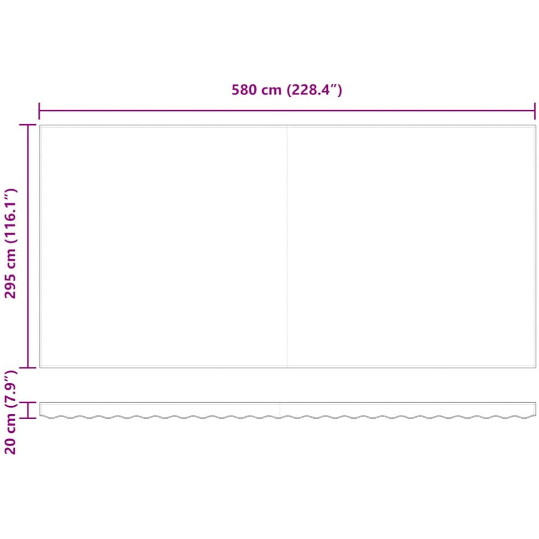 Markis manuellt infällbar antracit&vit 600x300 cm vidaXL – bild 12