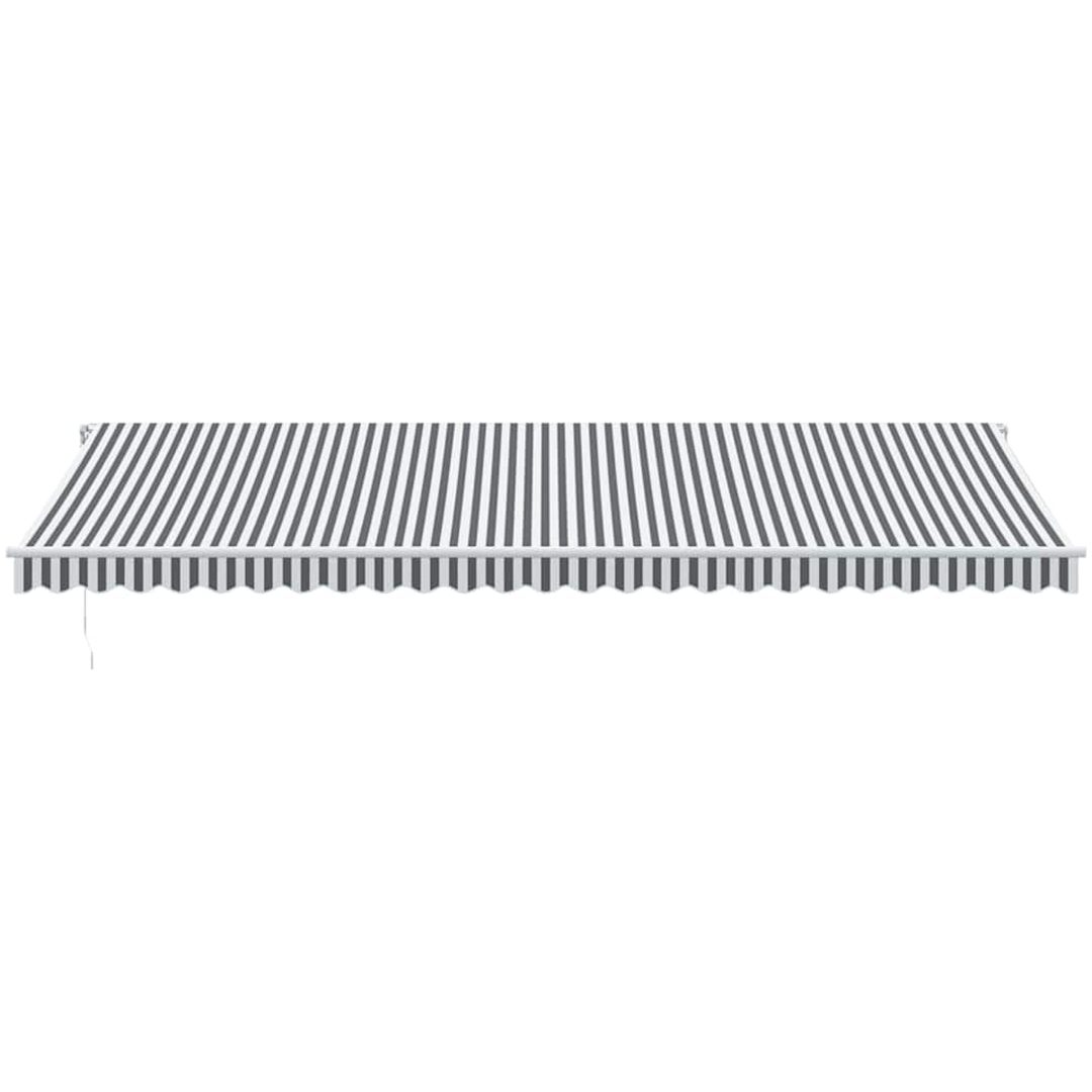 Markis manuellt infällbar antracit&vit 600x300 cm vidaXL – bild 3