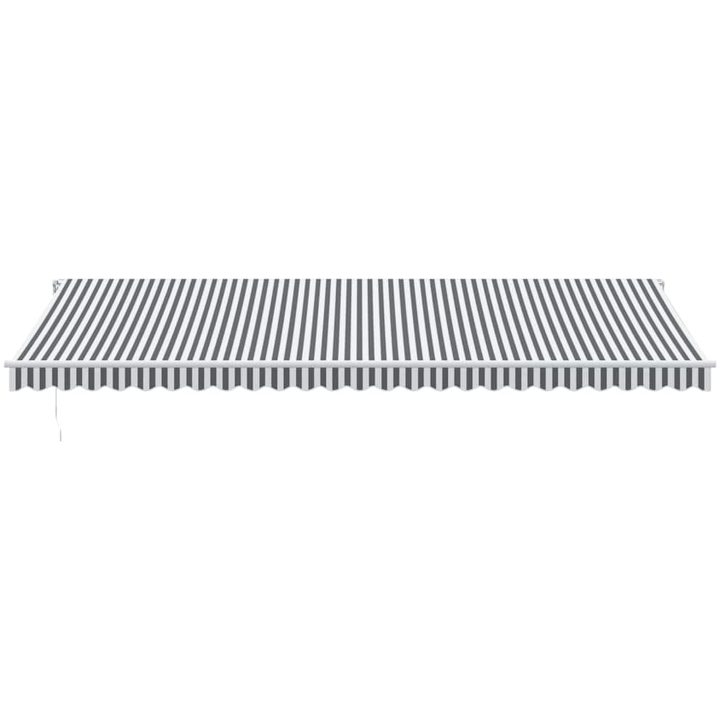 Markis manuellt infällbar antracit&vit 600x300 cm vidaXL – bild 3