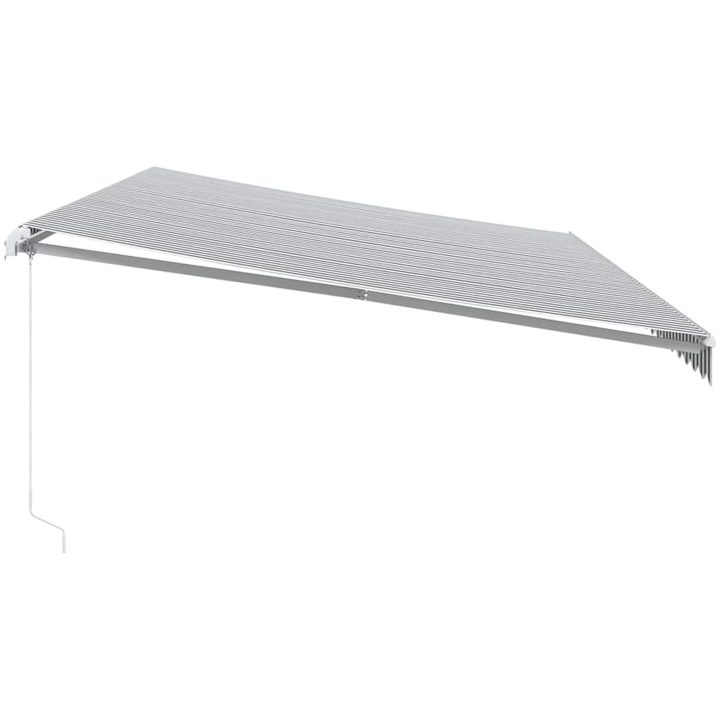 Markis manuellt infällbar antracit&vit 600x300 cm vidaXL – bild 4