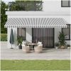 Markis manuellt infällbar antracit&vit 600x300 cm vidaXL – miniatyr 1