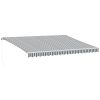 Markis manuellt infällbar antracit&vit vidaXL 450 x 350 cm – miniatyr 2