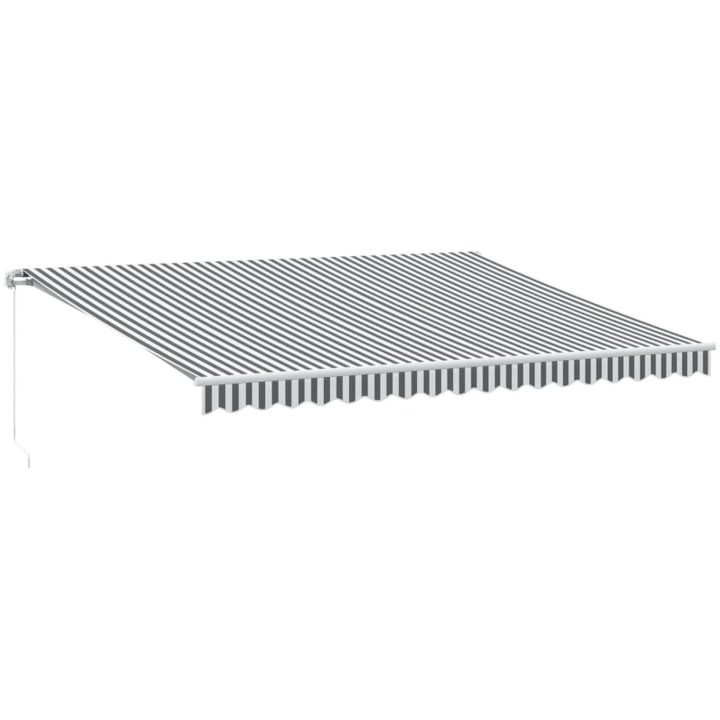 Markis manuellt infällbar antracit&vit vidaXL 450 x 350 cm – bild 2