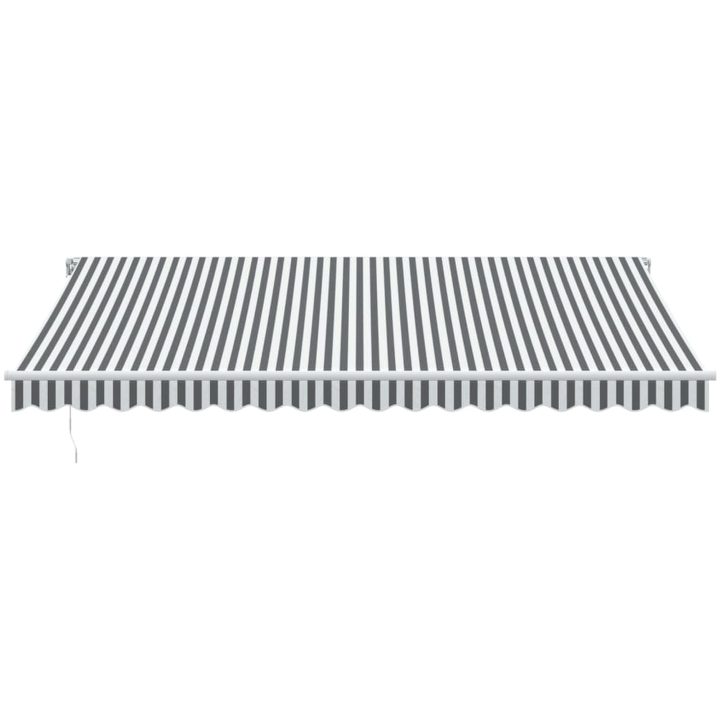 Markis manuellt infällbar antracit&vit vidaXL 450 x 350 cm – bild 3