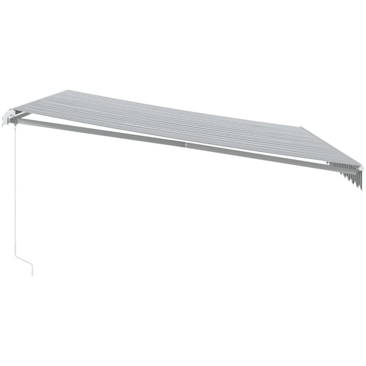 Markis manuellt infällbar antracit&vit vidaXL 450 x 350 cm – bild 4