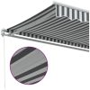 Markis manuellt infällbar antracit&vit vidaXL 450 x 350 cm – miniatyr 6