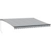 Markis manuellt infällbar antracit&vit vidaXL 450 x 350 cm – miniatyr 2