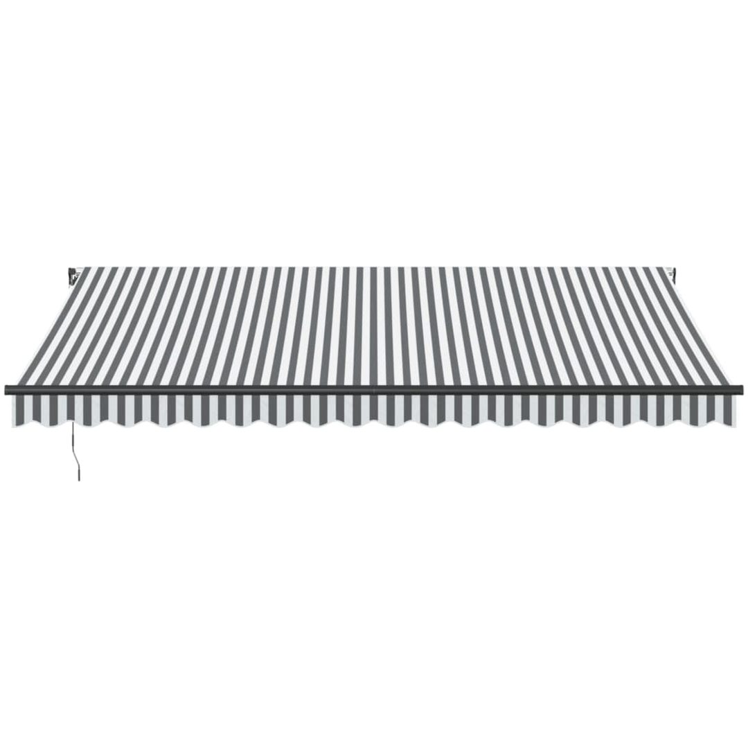 Markis manuellt infällbar antracit&vit vidaXL 450 x 350 cm – bild 3