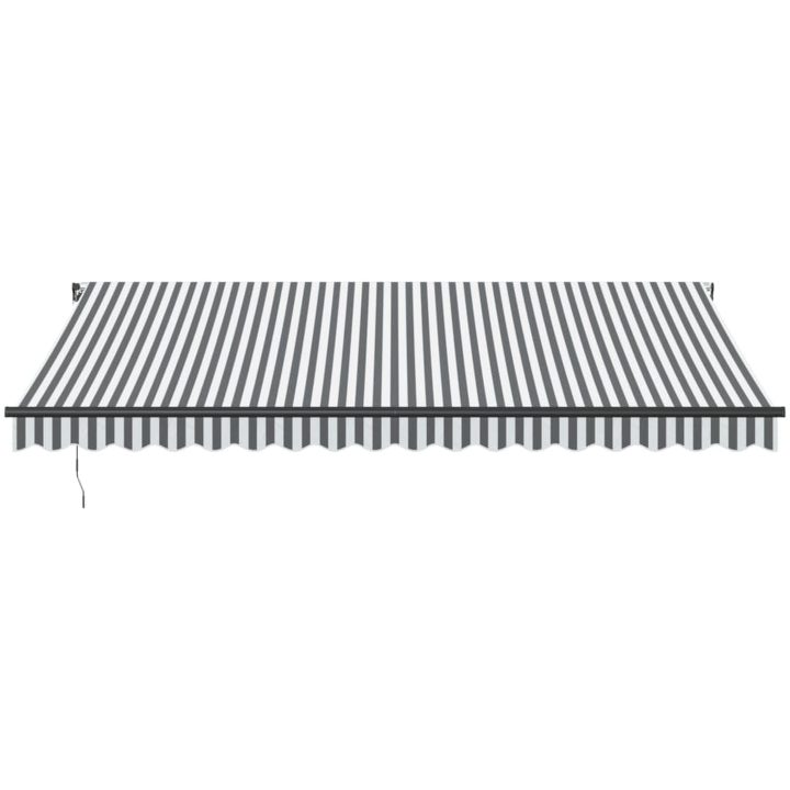 Markis manuellt infällbar antracit&vit vidaXL 450 x 350 cm – bild 3