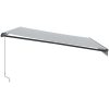 Markis manuellt infällbar antracit&vit vidaXL 450 x 350 cm – miniatyr 4