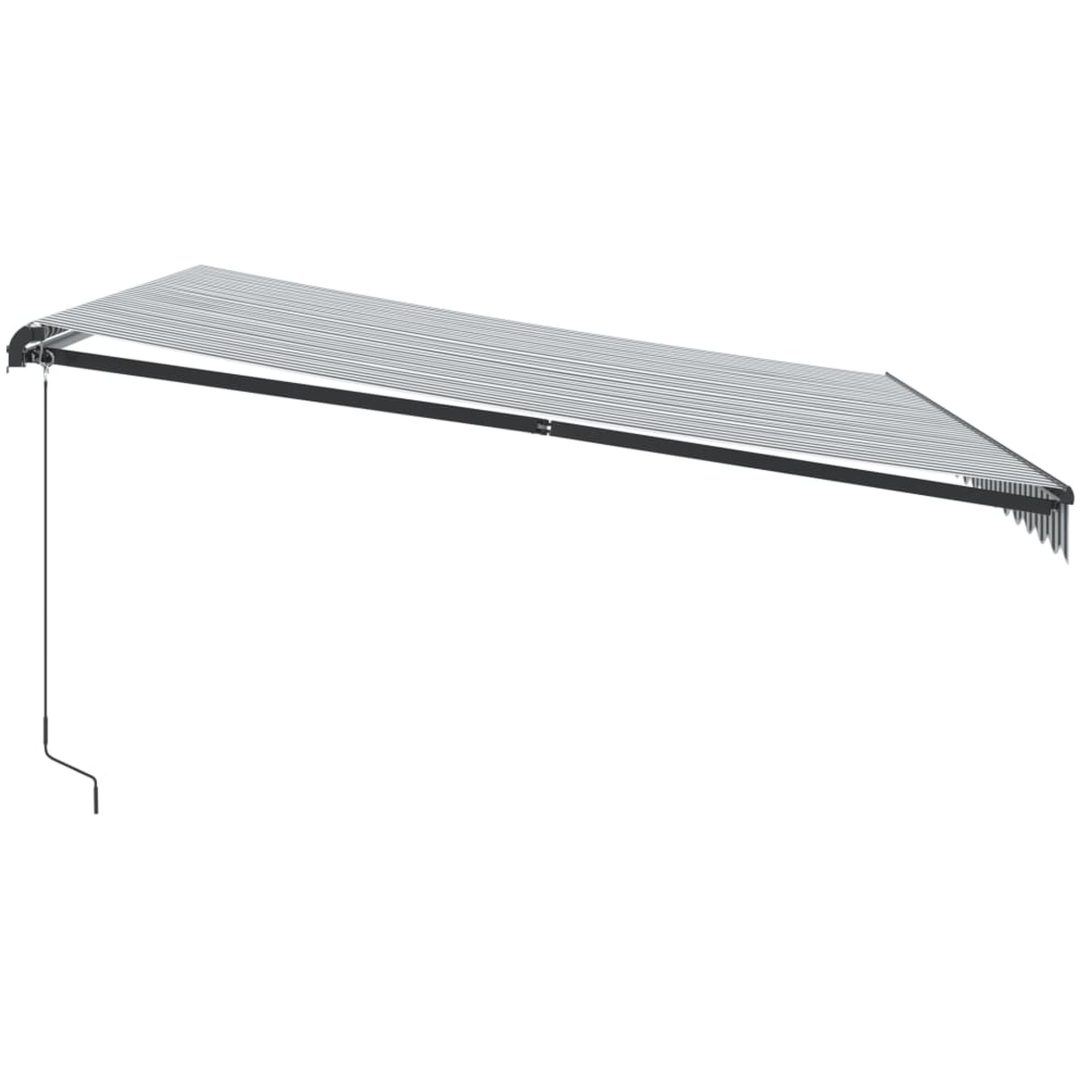Markis manuellt infällbar antracit&vit vidaXL 450 x 350 cm – bild 4