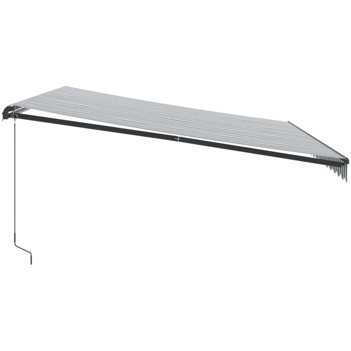 Markis manuellt infällbar antracit&vit vidaXL 450 x 350 cm – bild 4
