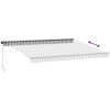 Markis manuellt infällbar antracit&vit vidaXL 450 x 350 cm – miniatyr 5