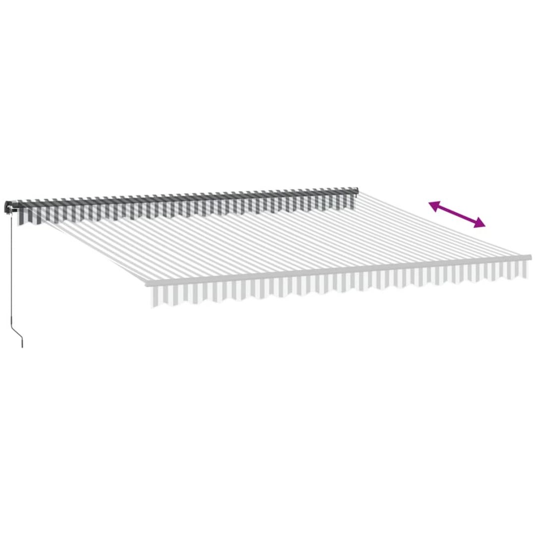 Markis manuellt infällbar antracit&vit vidaXL 450 x 350 cm – bild 5