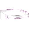 Markis manuellt infällbar antracit&vit vidaXL 450 x 350 cm – miniatyr 9