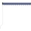 Markis manuellt infällbar blå och vit vidaXL 300 x 250 cm – miniatyr 4