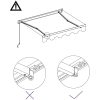 Markis manuellt infällbar blå och vit vidaXL 300 x 250 cm – miniatyr 6