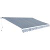 Markis manuellt infällbar blå/vit vidaXL 500 cm – miniatyr 1