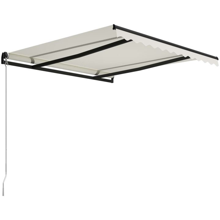 Markis manuellt infällbar gräddvit vidaXL 300 x 250 cm – bild 3
