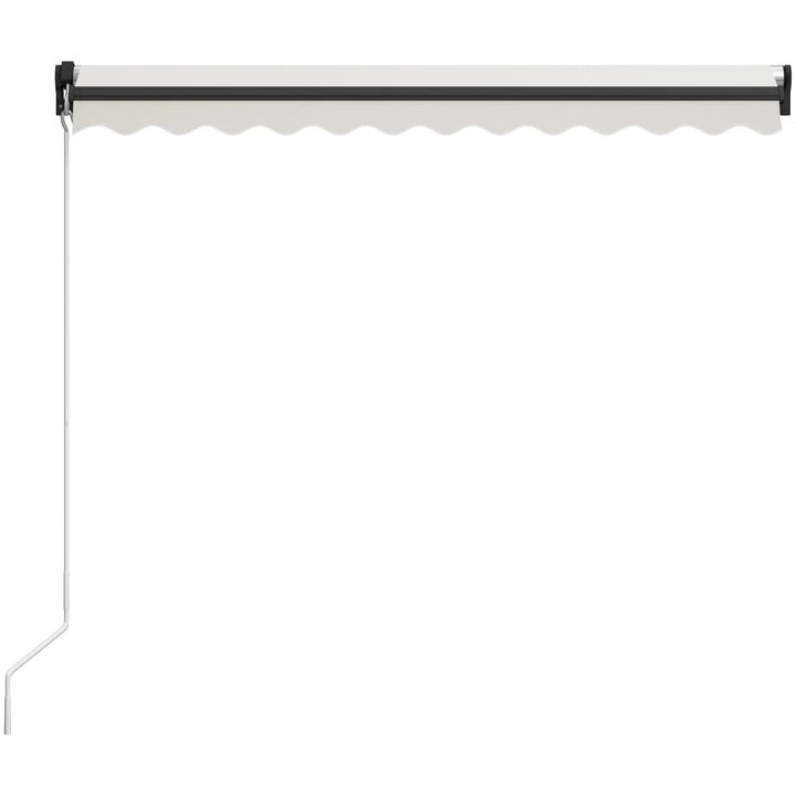 Markis manuellt infällbar gräddvit vidaXL 300 x 250 cm – bild 4