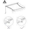 Markis manuellt infällbar gräddvit vidaXL 300 x 250 cm – miniatyr 6