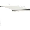 Markis manuellt infällbar gräddvit vidaXL 300 x 250 cm – miniatyr 7