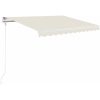 Markis manuellt infällbar gräddvit vidaXL 350 x 250 cm – miniatyr 2