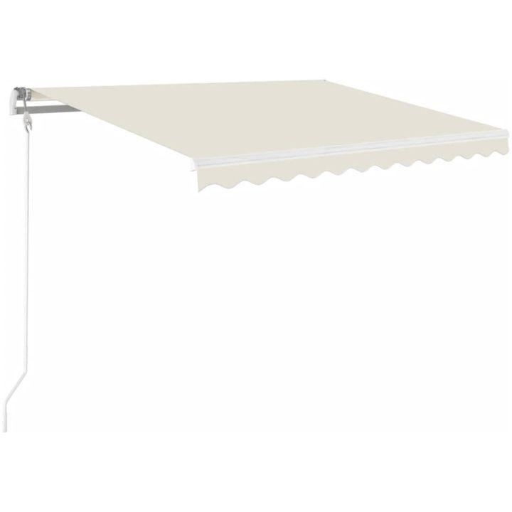 Markis manuellt infällbar gräddvit vidaXL 350 x 250 cm – bild 2