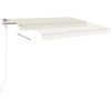 Markis manuellt infällbar gräddvit vidaXL 350 x 250 cm – miniatyr 4