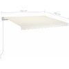 Markis manuellt infällbar gräddvit vidaXL 350 x 250 cm – miniatyr 7