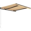 Markis manuellt infällbar gul och vit vidaXL 300 x 250 cm – miniatyr 3