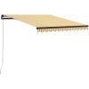 Markis manuellt infällbar gul och vit vidaXL 300 x 250 cm – miniatyr 1
