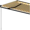 Markis manuellt infällbar gul och vit vidaXL 400 x 350 cm – miniatyr 5