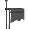 Markis manuellt infällbar med LED 100 cm antracit vidaXL – miniatyr 4