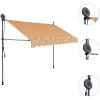 Markis manuellt infällbar med LED 250 cm gul och blå vidaXL – miniatyr 3