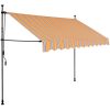 Markis manuellt infällbar med LED 300 cm gul och blå vidaXL – miniatyr 2