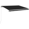Markis manuellt infällbar med LED antracit vidaXL 350 x 250 cm – miniatyr 2