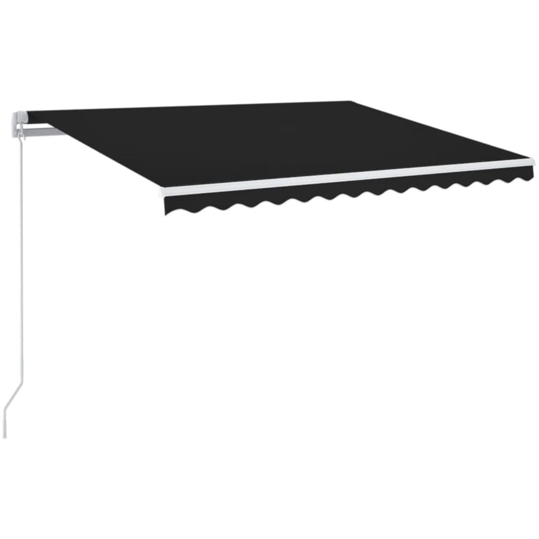 Markis manuellt infällbar med LED antracit vidaXL 350 x 250 cm – bild 2